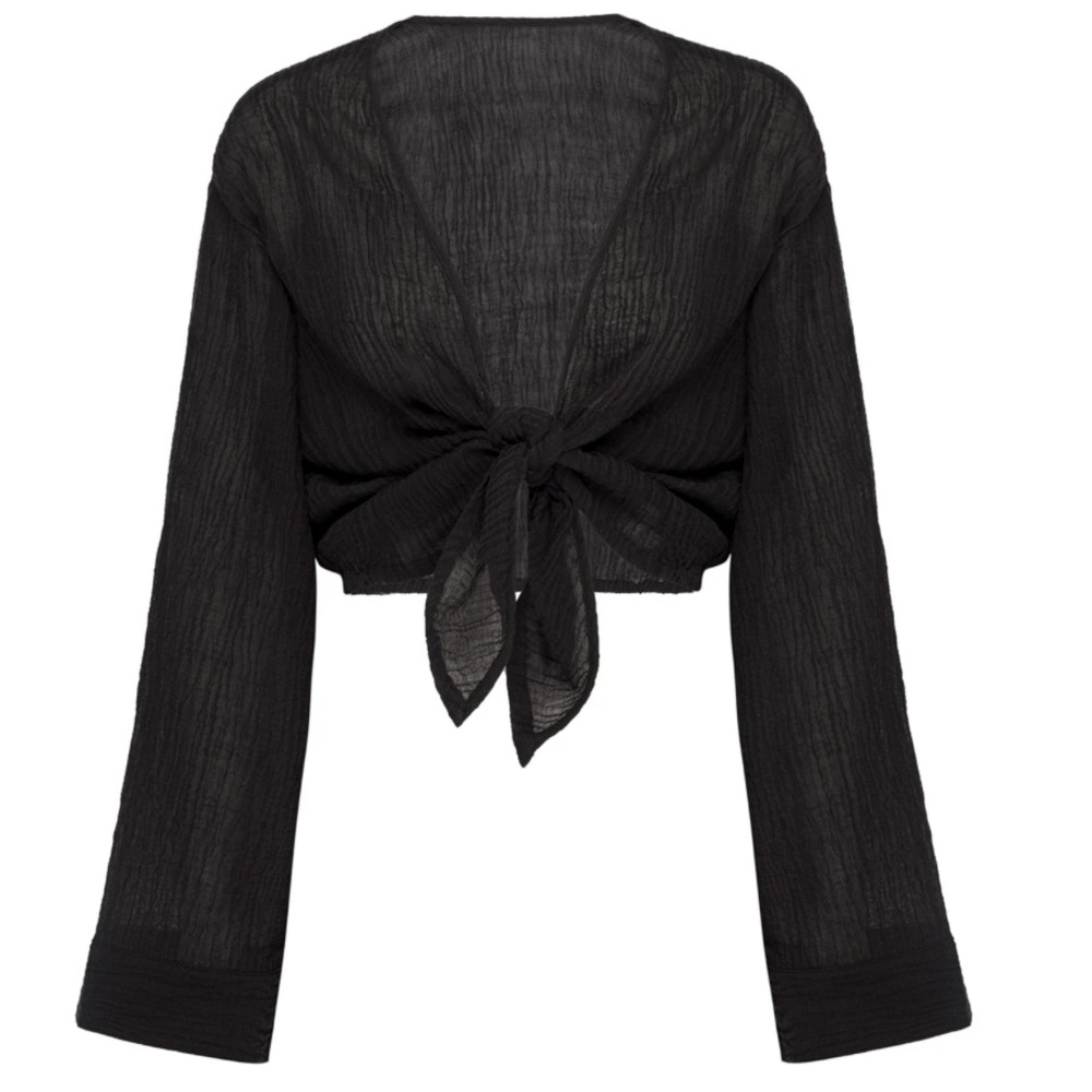 Monday Swimwear, NWT, Tahiti Tie Top, Black, small